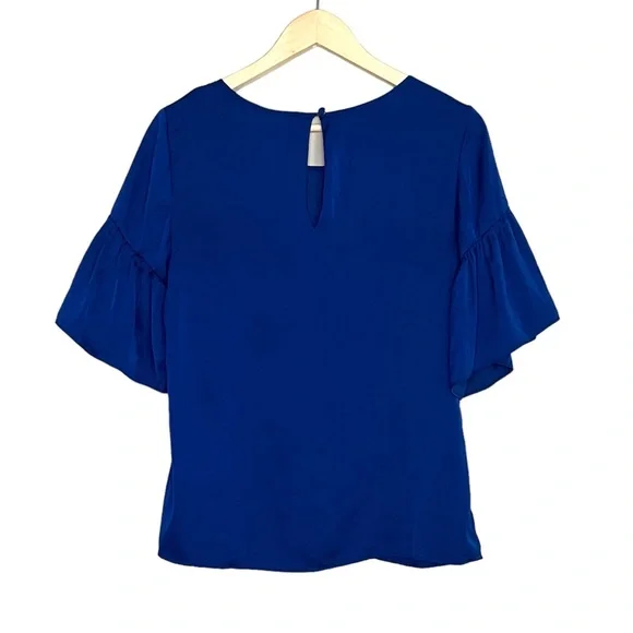 Cabi Rhyme Blue Bell Sleeve Blouse - Picture 5 of 10